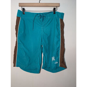 Women's The North Face Teal Blue Athletic Board Shorts Size 6 long